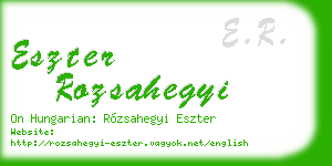 eszter rozsahegyi business card