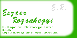 eszter rozsahegyi business card